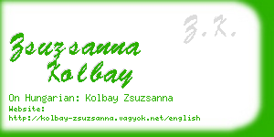 zsuzsanna kolbay business card